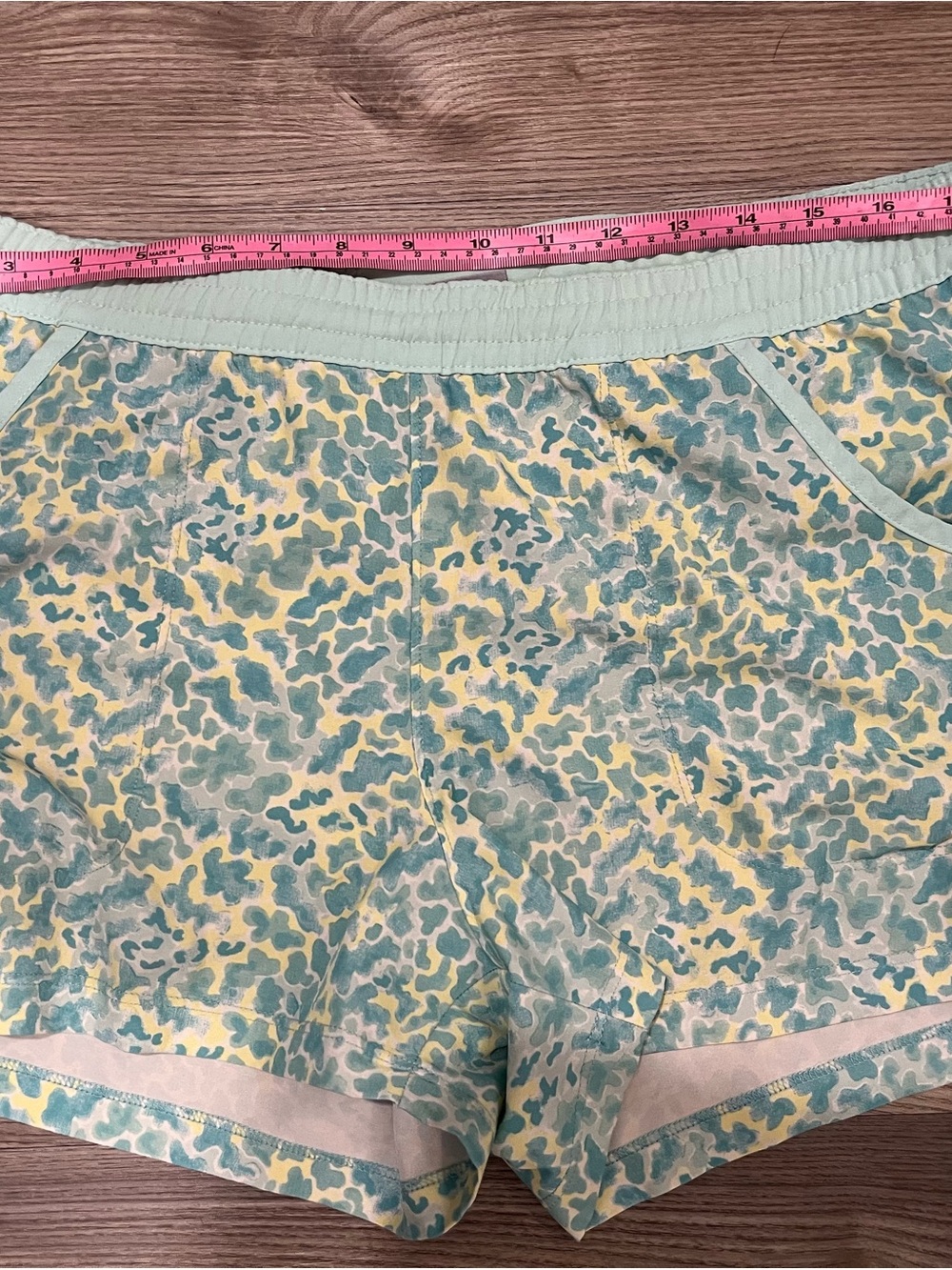 Columbia Mint Green, Yellow & Teal Athletic Shorts